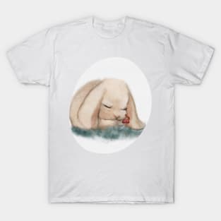 Naptime Spring Baby Bunny Mini Lop Recap Mushroom mouse Friend T-Shirt